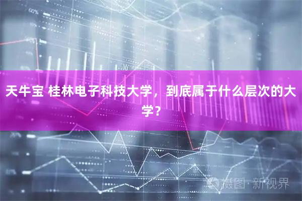 天牛宝 桂林电子科技大学，到底属于什么层次的大学？
