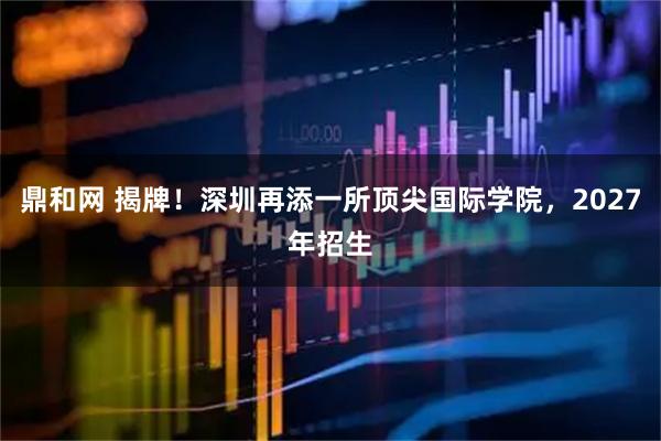 鼎和网 揭牌！深圳再添一所顶尖国际学院，2027年招生